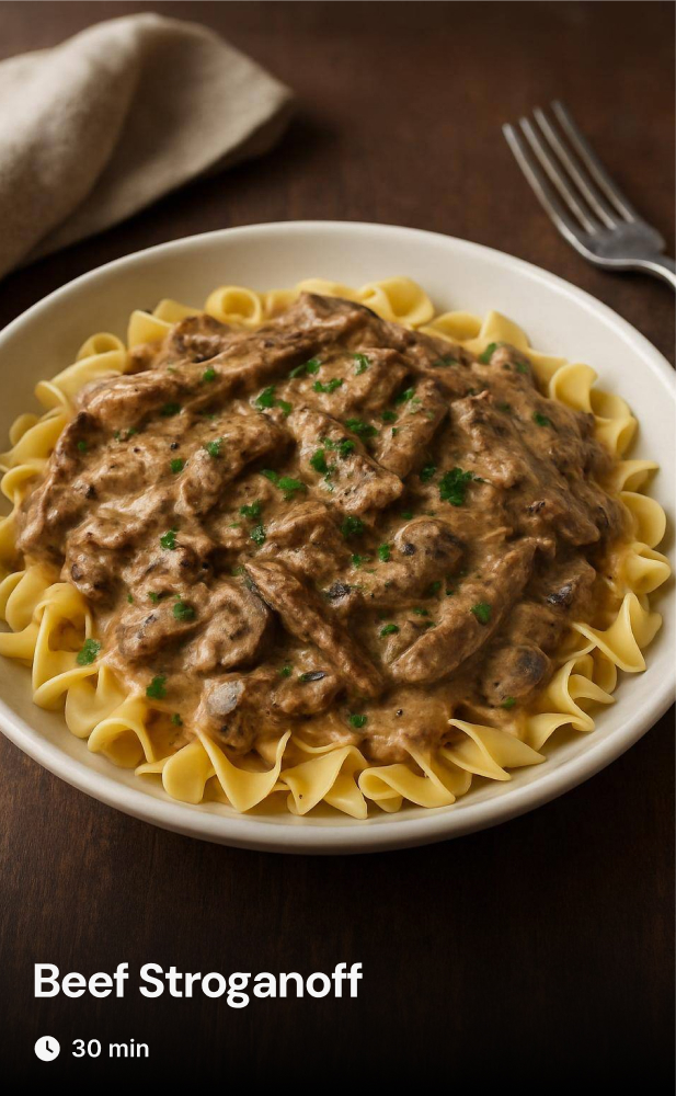 Beef Stroganoff